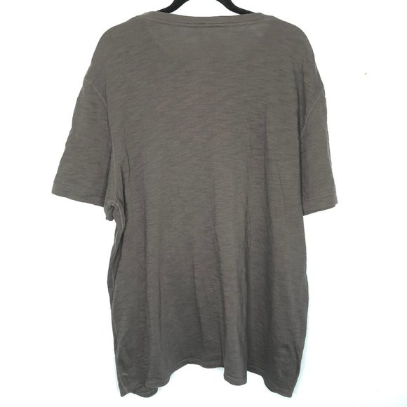 Vince Gray Henley Tshirt Button Short Sleeve - Picture 6 of 6